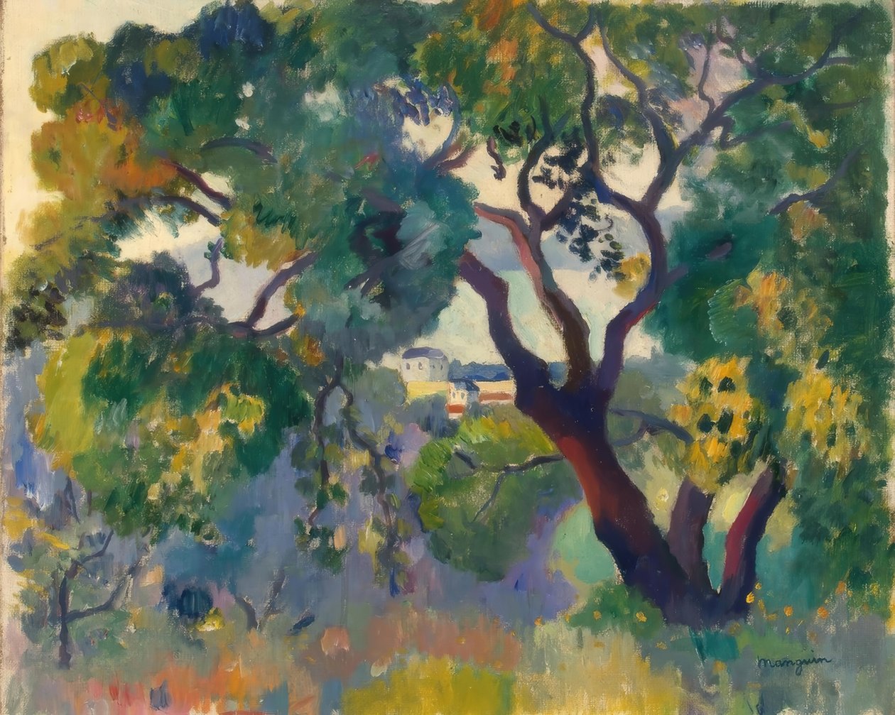 St. Tropez yakınlarındaki manzara by Henri Charles Manguin