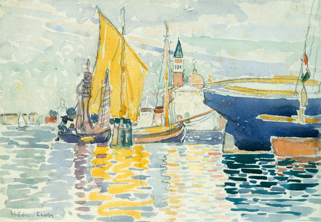 Venedik-Giudecca, 1903. by Henri Edmond Cross