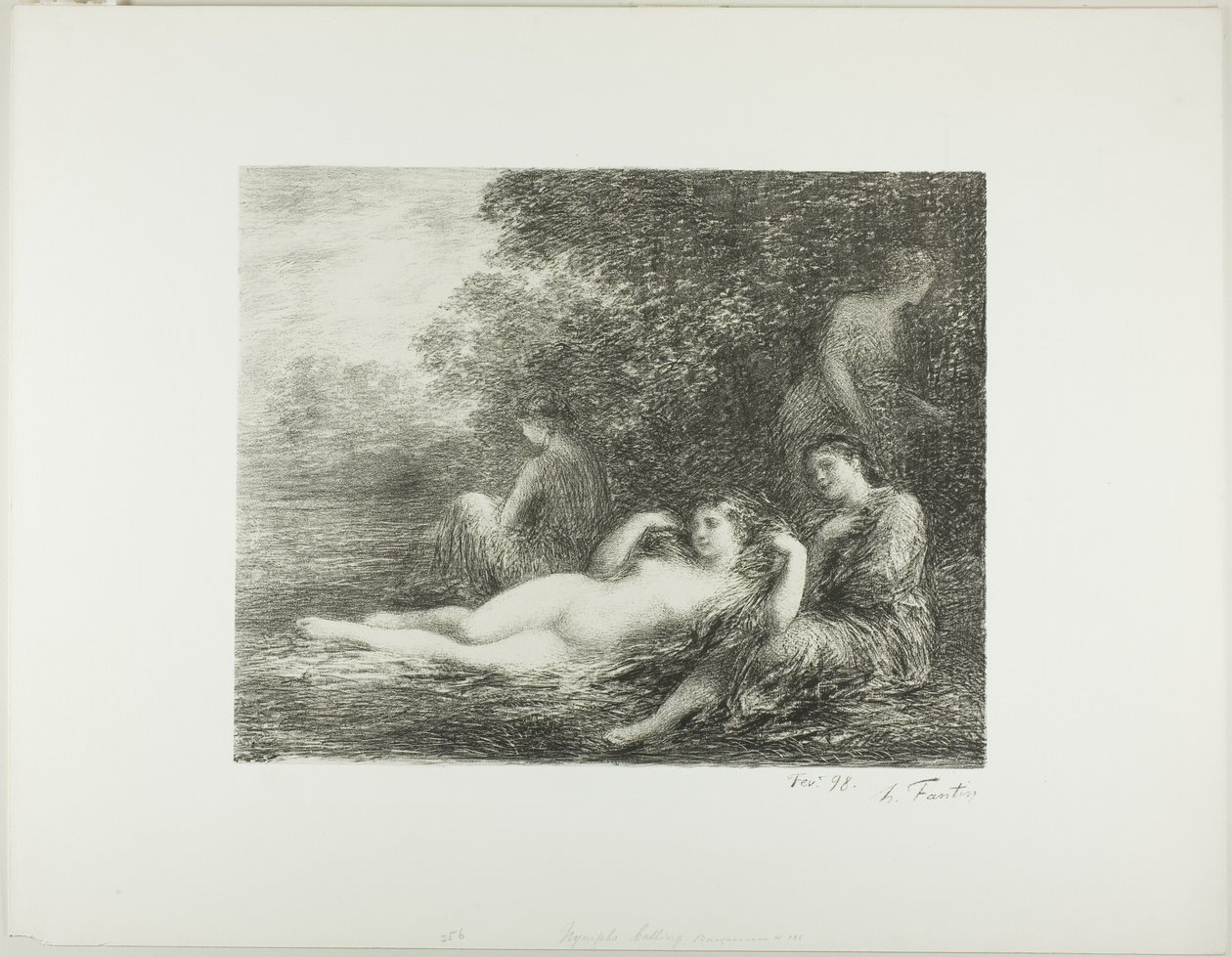 Yıkanan Kadınlar, dördüncü büyük tabak by Ignace Henri Jean Fantin Latour