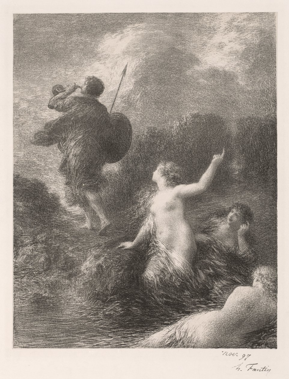 Goetterdaemmerung: Siegfried et les filles by Ignace Henri Jean Fantin Latour