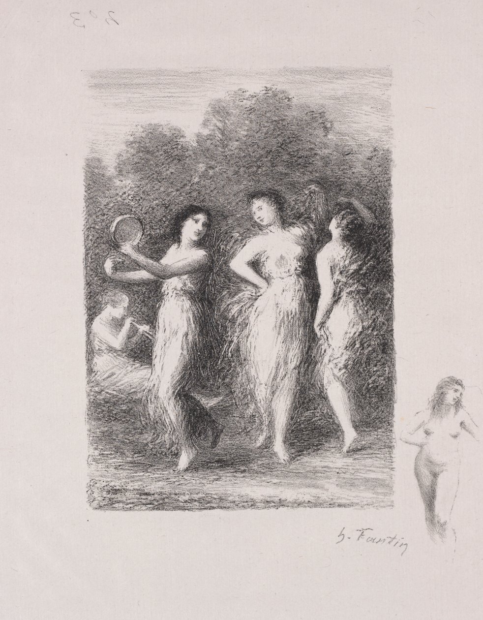 genç hasta by Ignace Henri Jean Fantin Latour