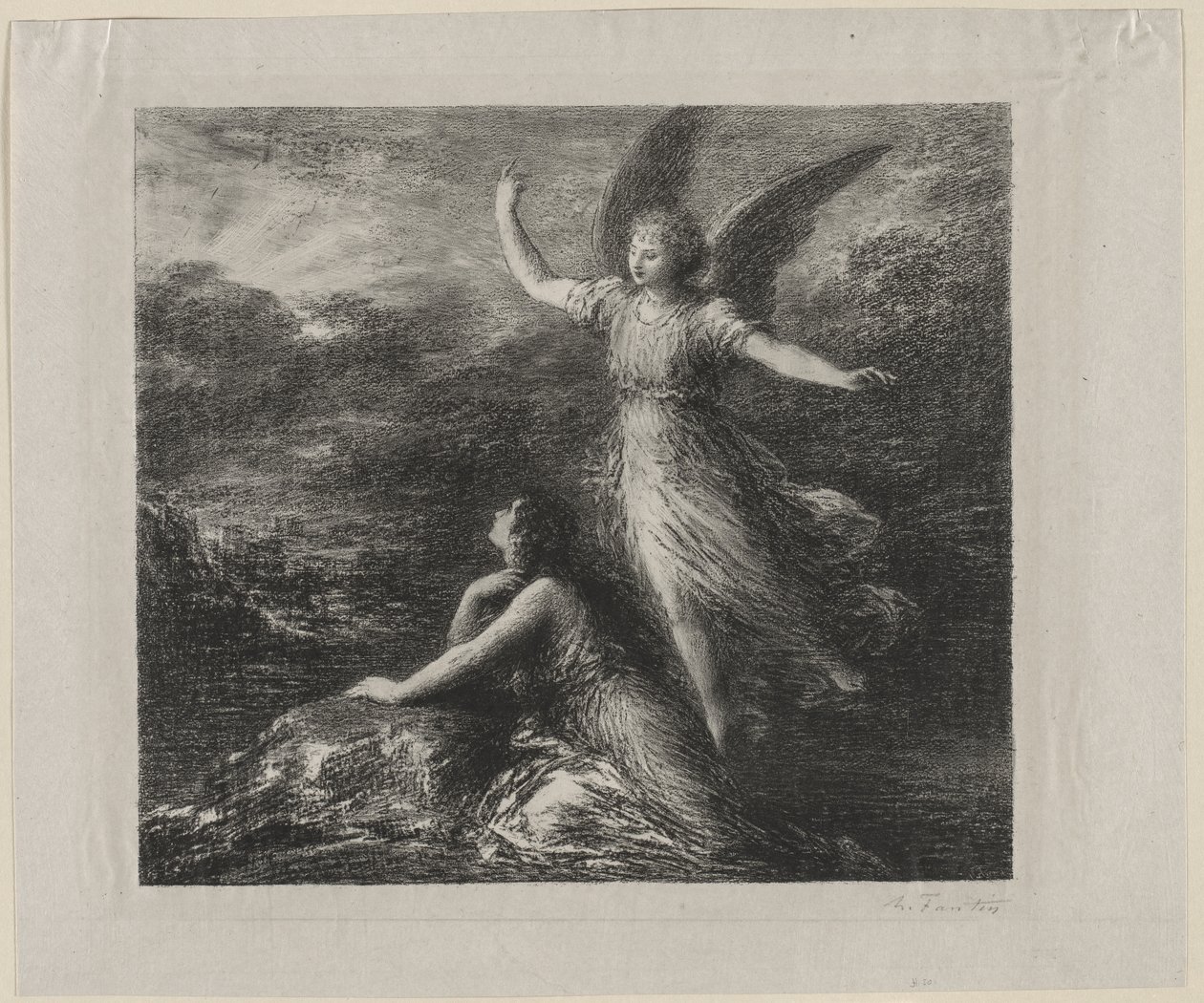 Cennet ve Peri by Ignace Henri Jean Fantin Latour