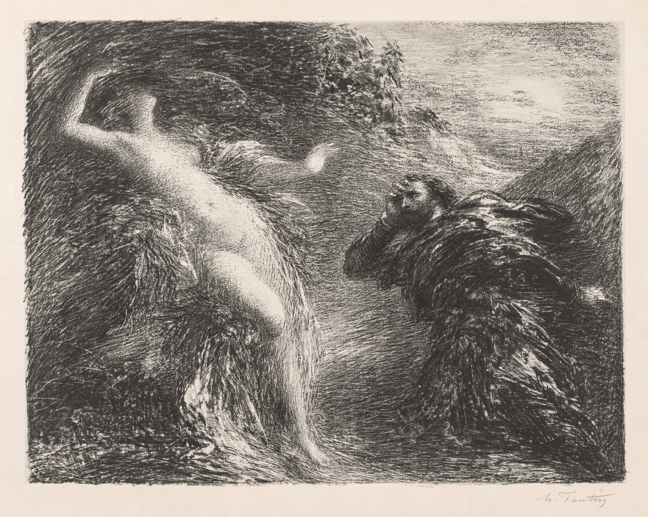 Manfred ve Astarte by Ignace Henri Jean Fantin Latour