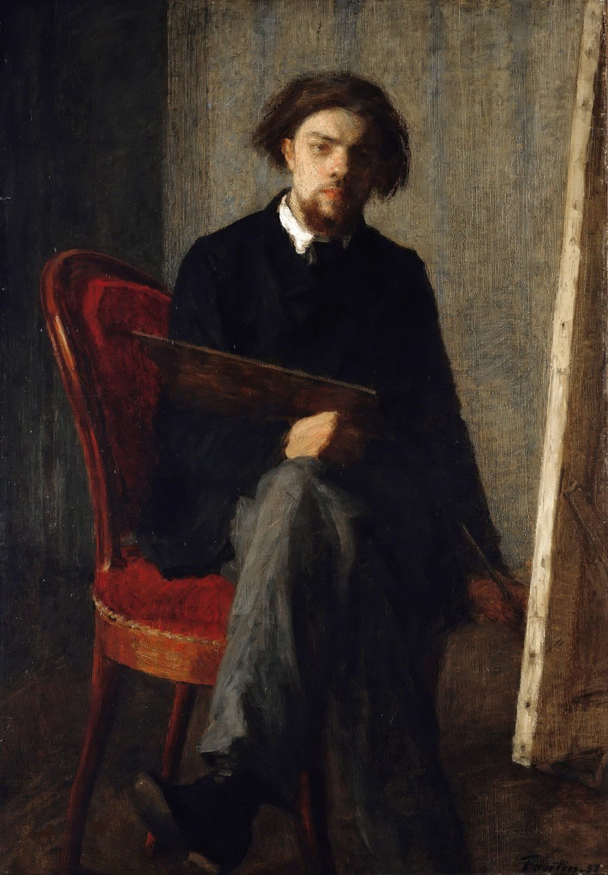 Otoportre, 1858. by Ignace Henri Jean Fantin Latour