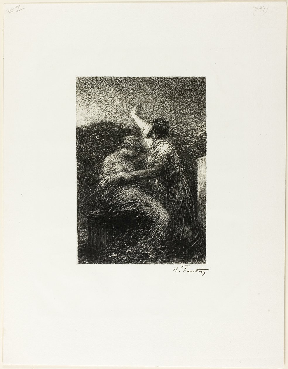 Büyücü Balthasar ve Fatima by Ignace Henri Jean Fantin Latour