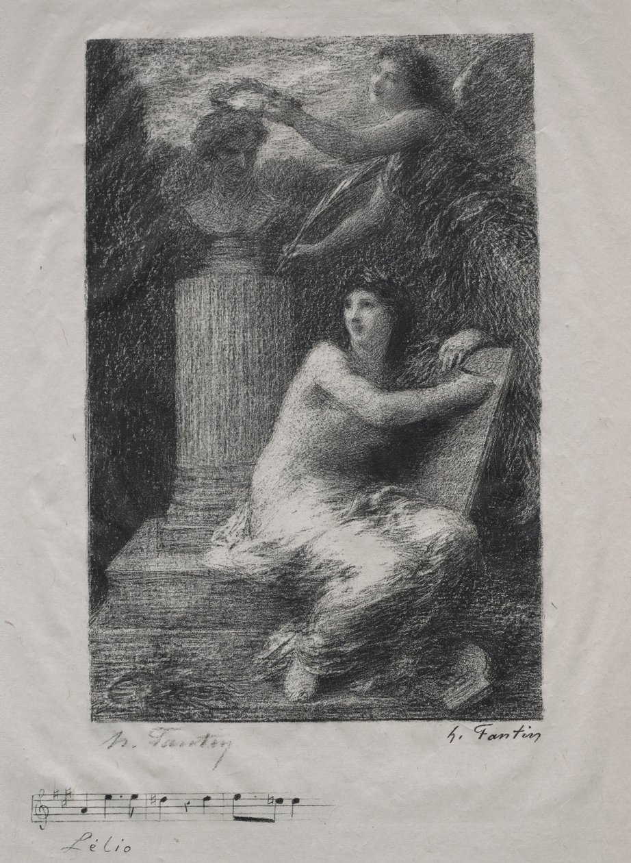 Berlioz'a (Küçük Tabak) by Ignace Henri Jean Fantin Latour