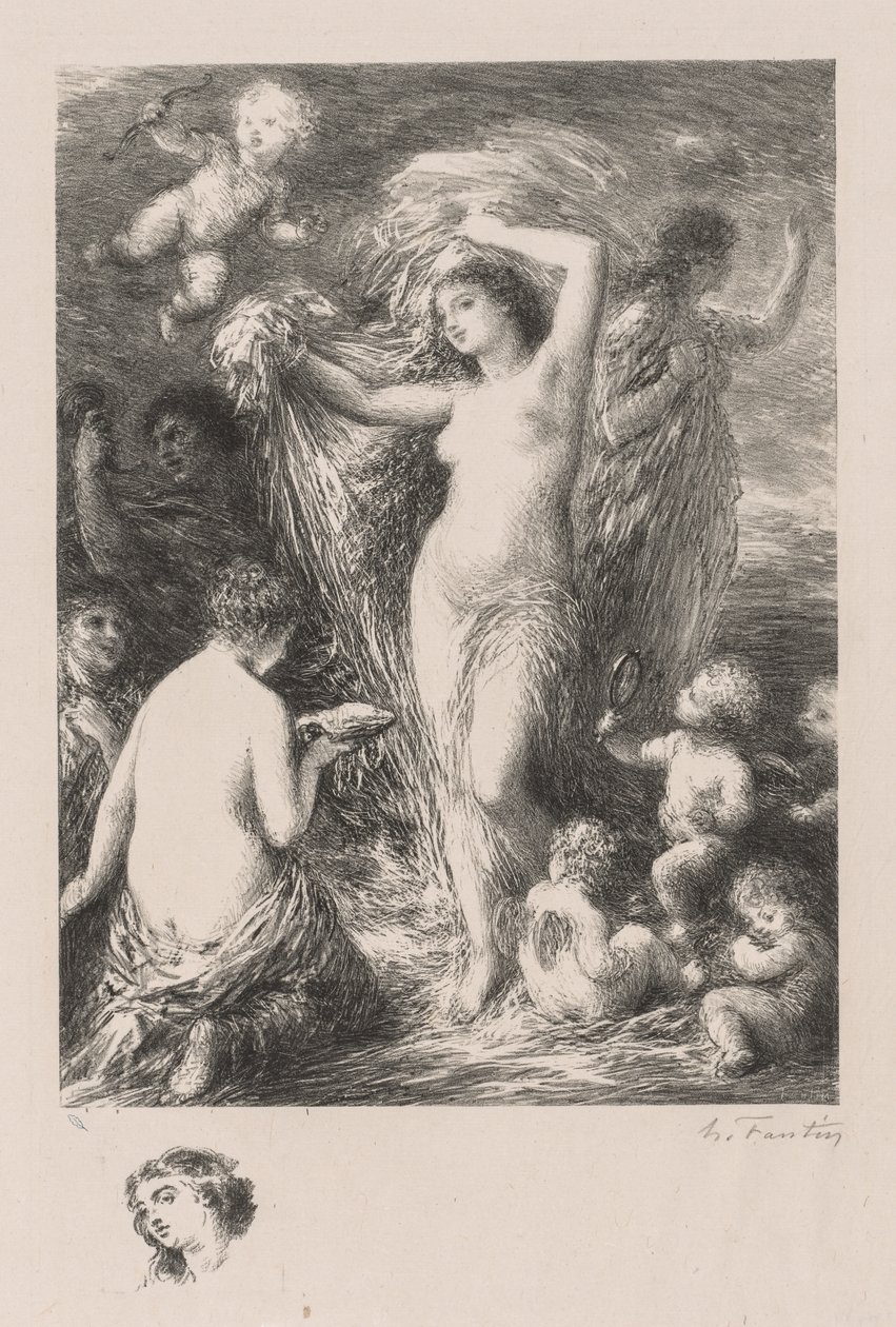 Yükselen Venüs by Ignace Henri Jean Fantin Latour