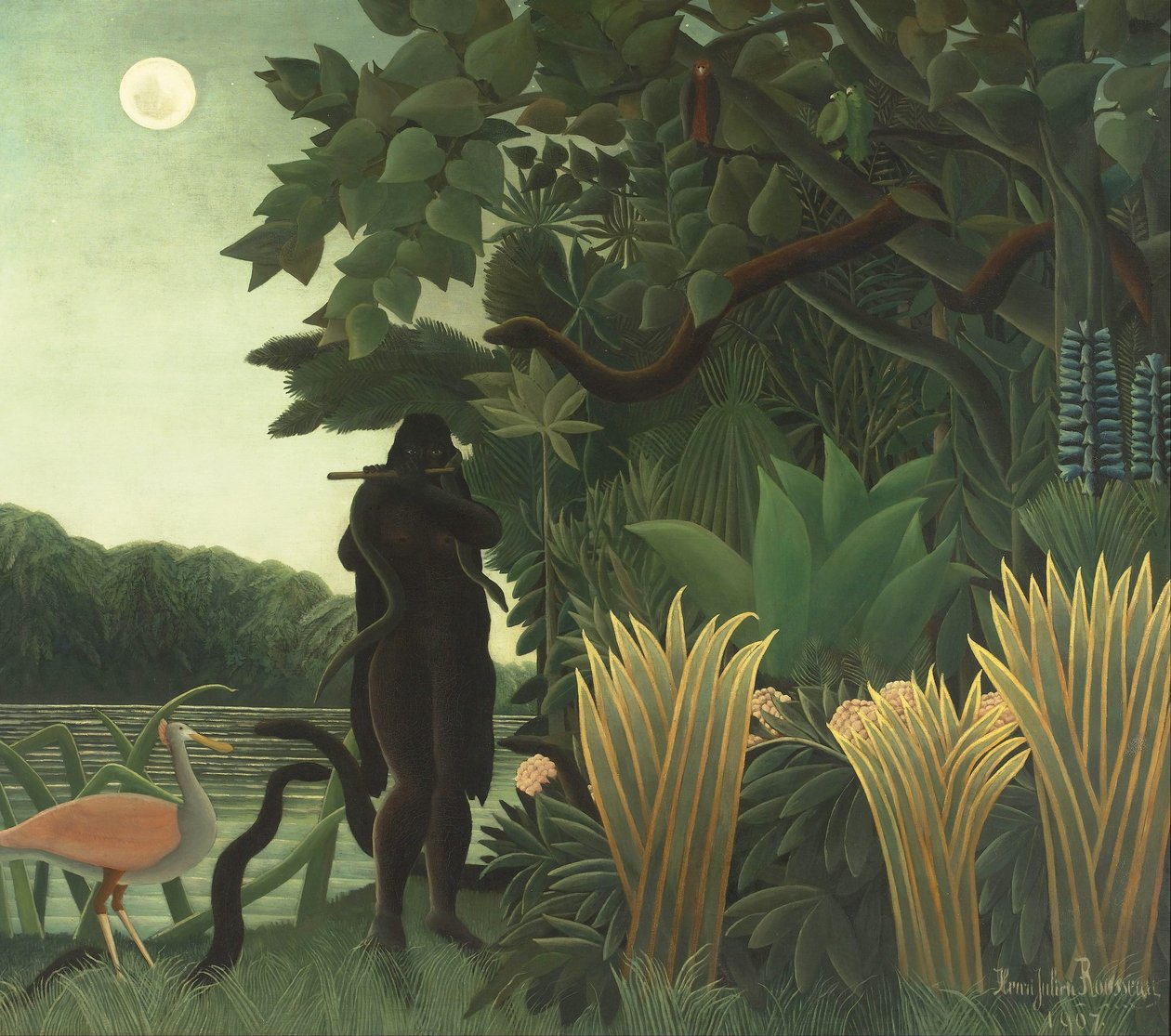 Yılan Oynatıcı by Henri J.F. Rousseau