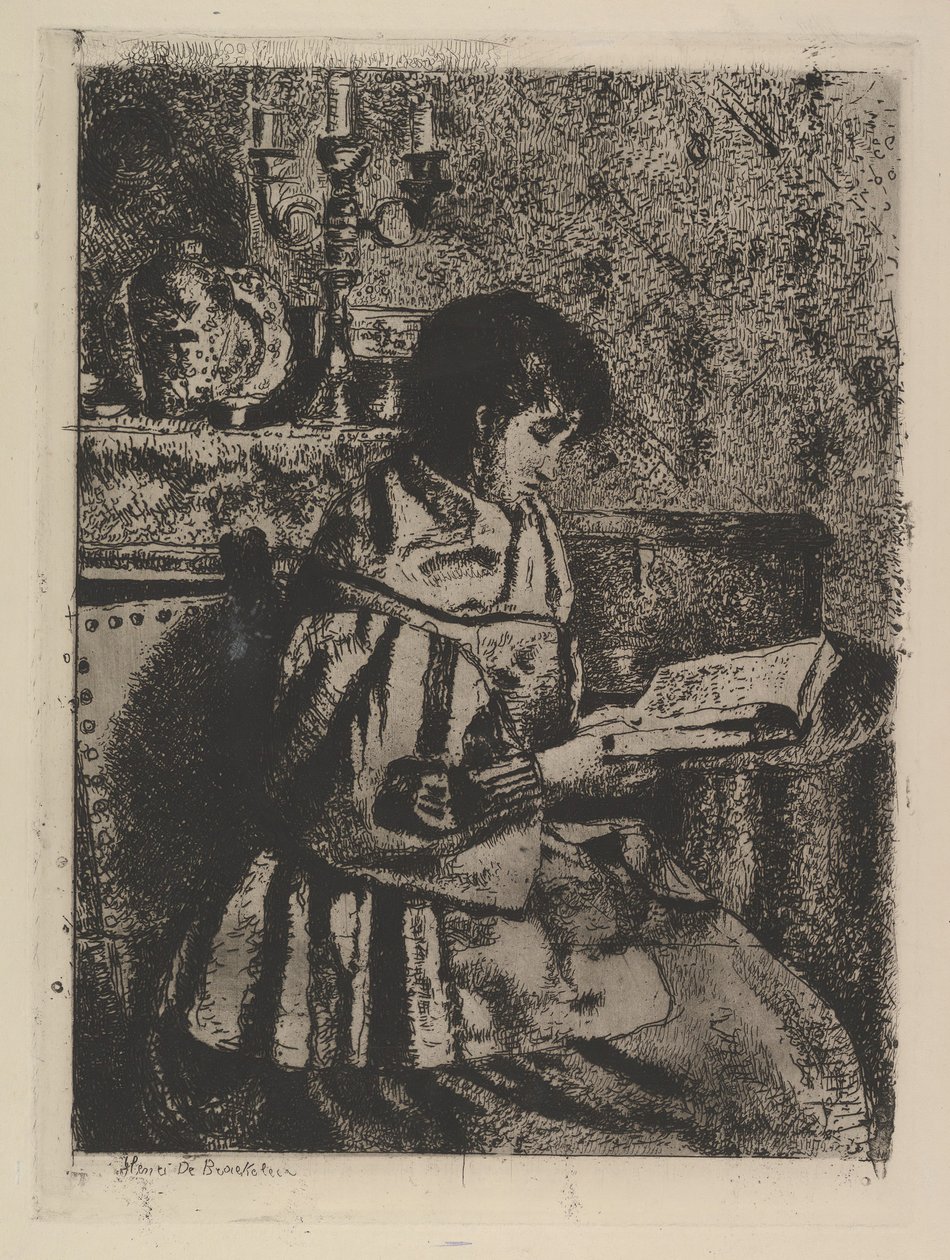 Okuyucu, yaklaşık 1870. by Henri Jean Augustin de Braekeleer