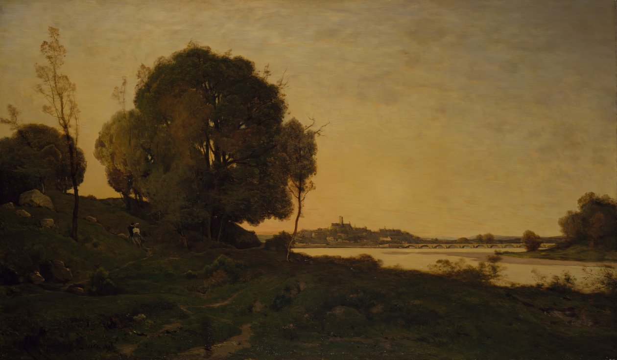 Nevers Köprüsü, 1861-1893. by Henri Joseph Harpignies