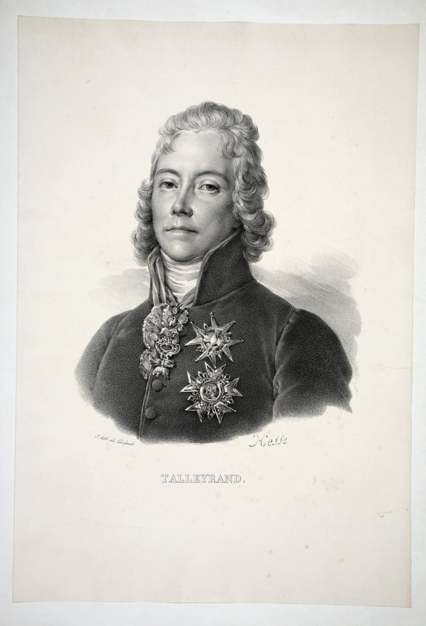 Talleyrand, bar. 1821 by Henri Joseph Hesse