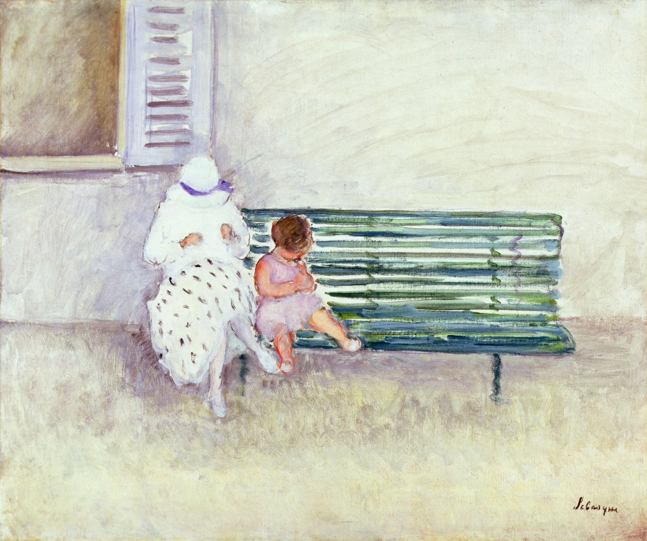 Bankta (tuval üzerine yağlı boya) by Henri Lebasque
