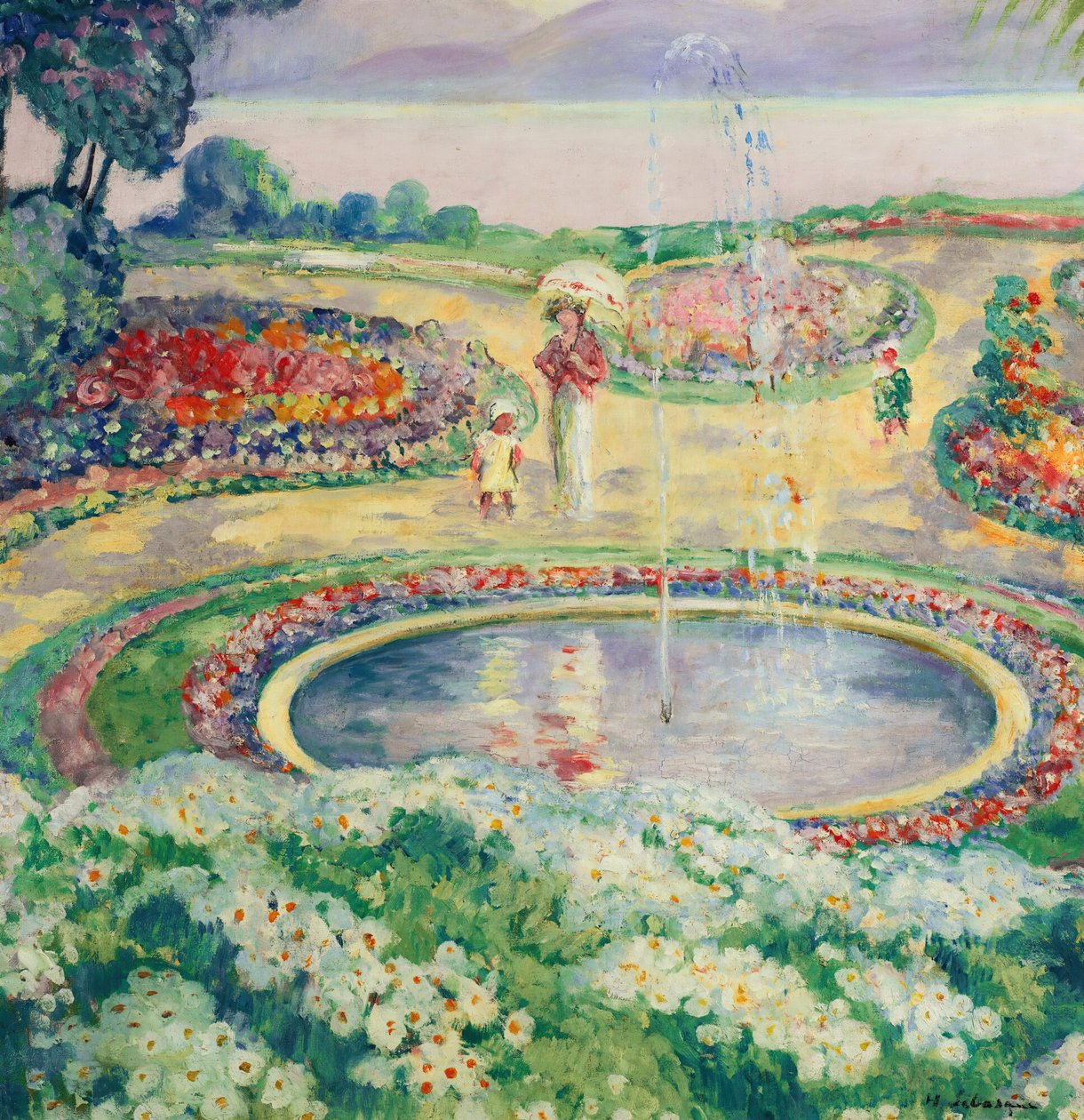 Çiçek Bahçesi. by Henri Lebasque