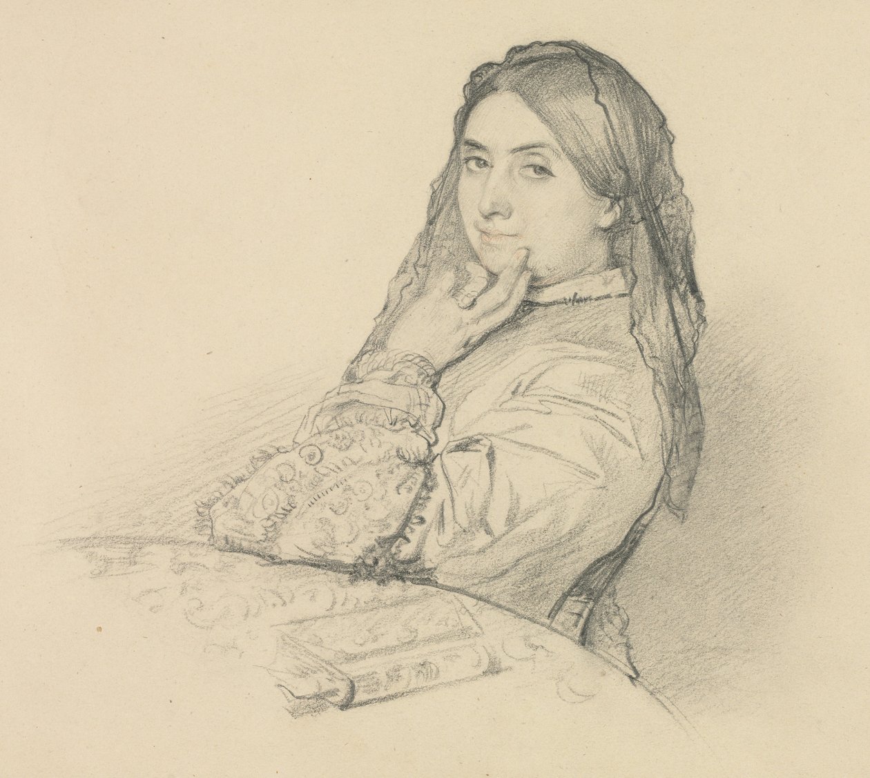 Annesinin portresi, 1851. by Henri Lehmann