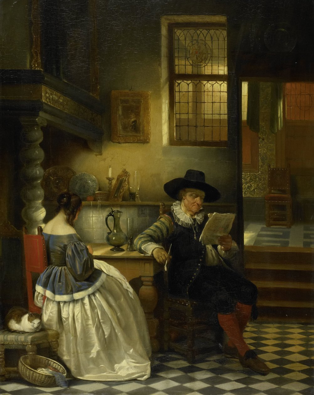 On yedinci yüzyıl iç by Henri Leys (baron)