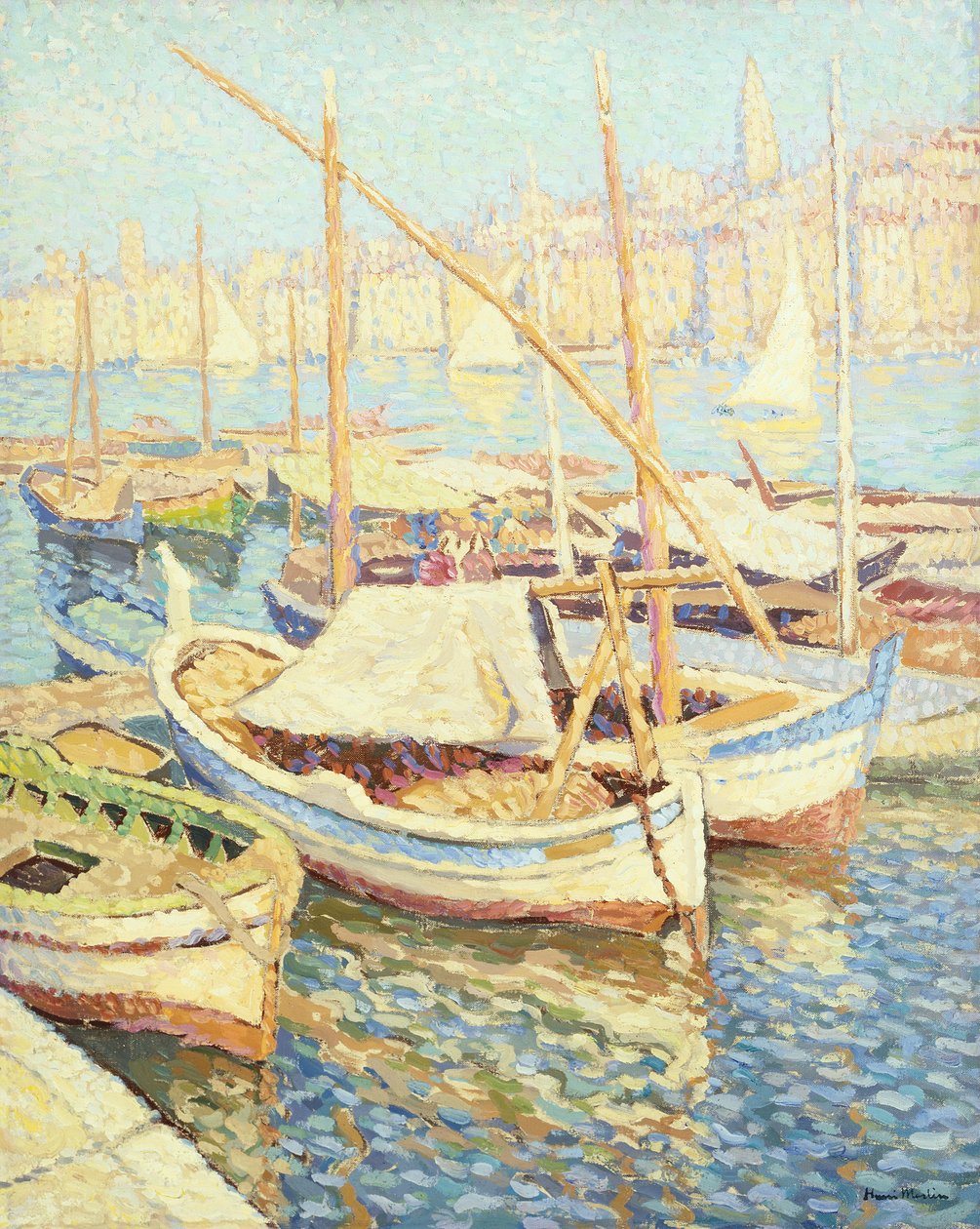 Marsilya Limanı (tuval üzerine yağlı boya) by Henri Martin