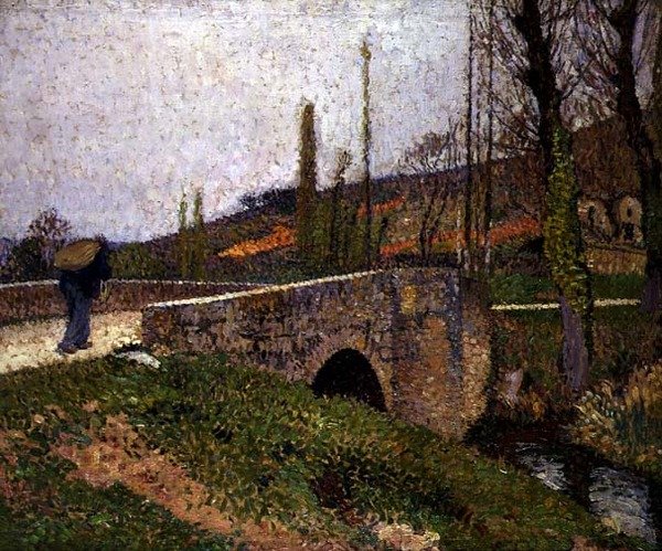 Küçük Köprü, c.1915 (tuval üzerine yağlı boya) by Henri Martin