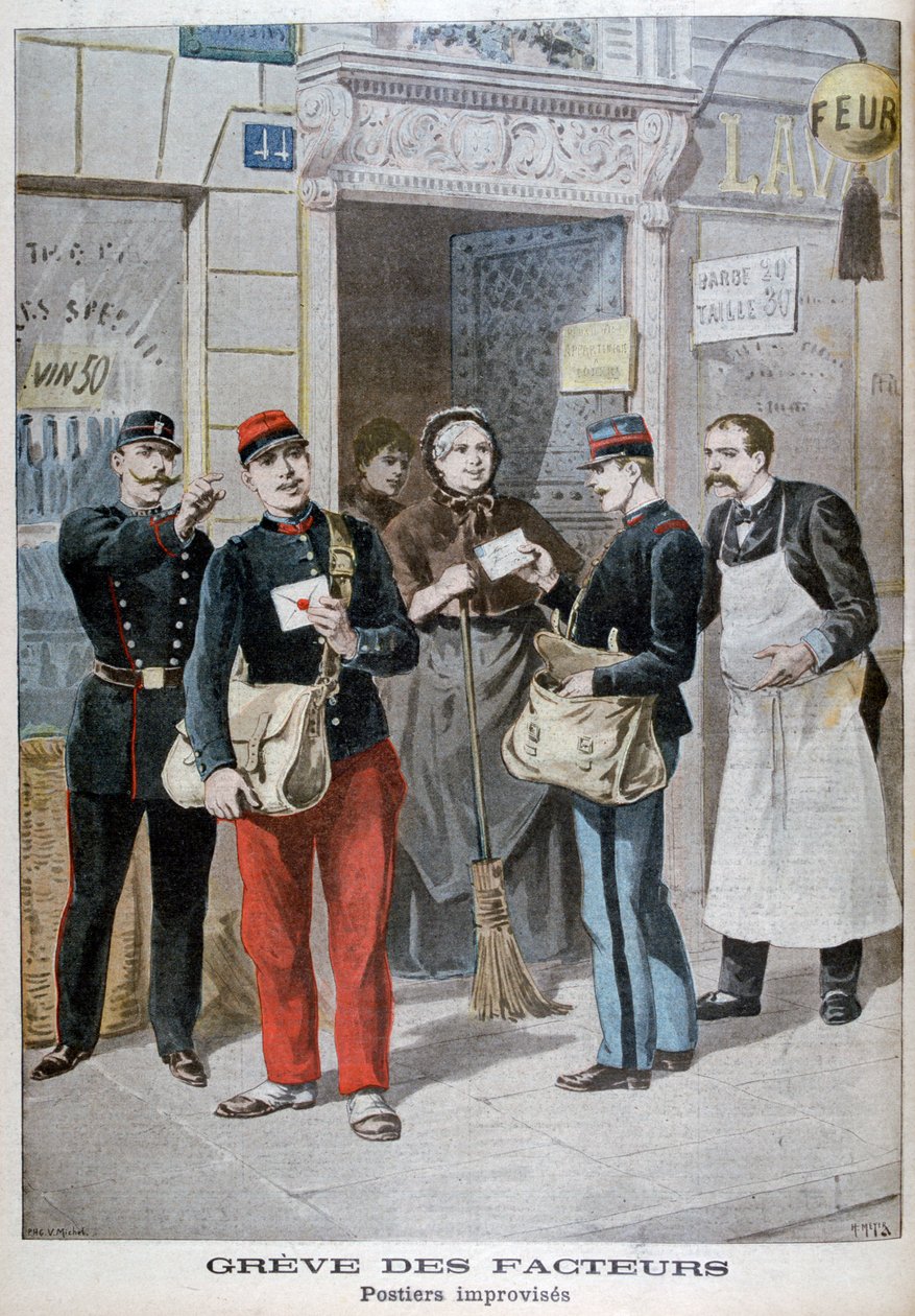 Postane çalışanları doğaçlama yapıyor, 1899. by Henri Meyer