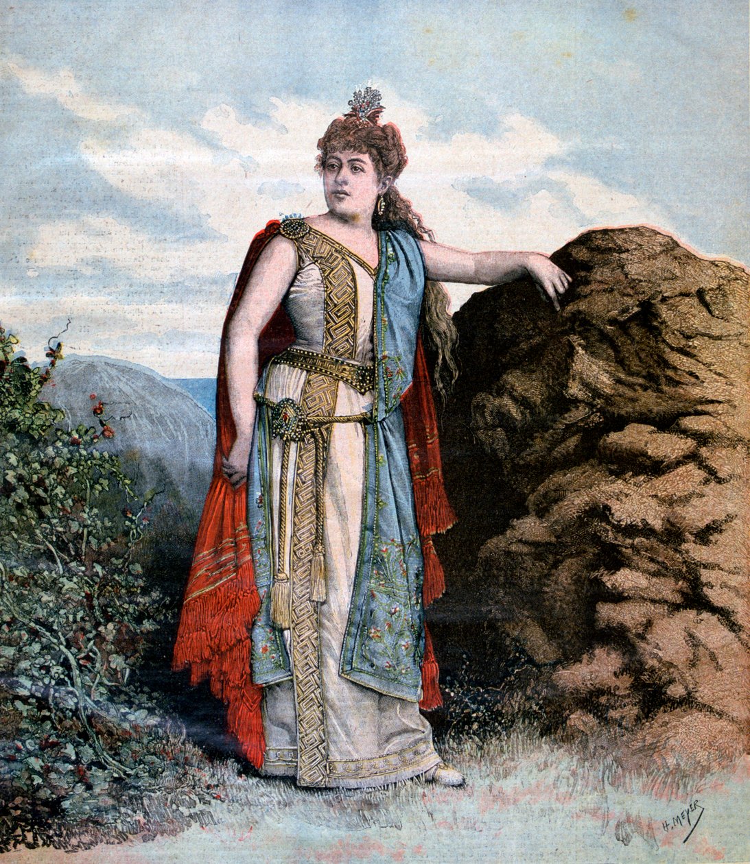 Sapho operasında Renee Richard, 1893 by Henri Meyer