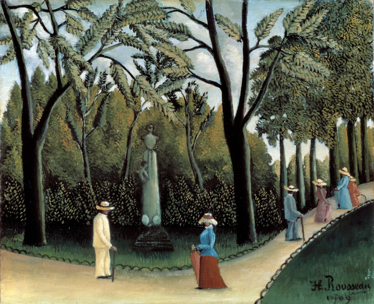 Lüksemburg Bahçeleri, Chopin Anıtı, 1909 by Henri Rousseau