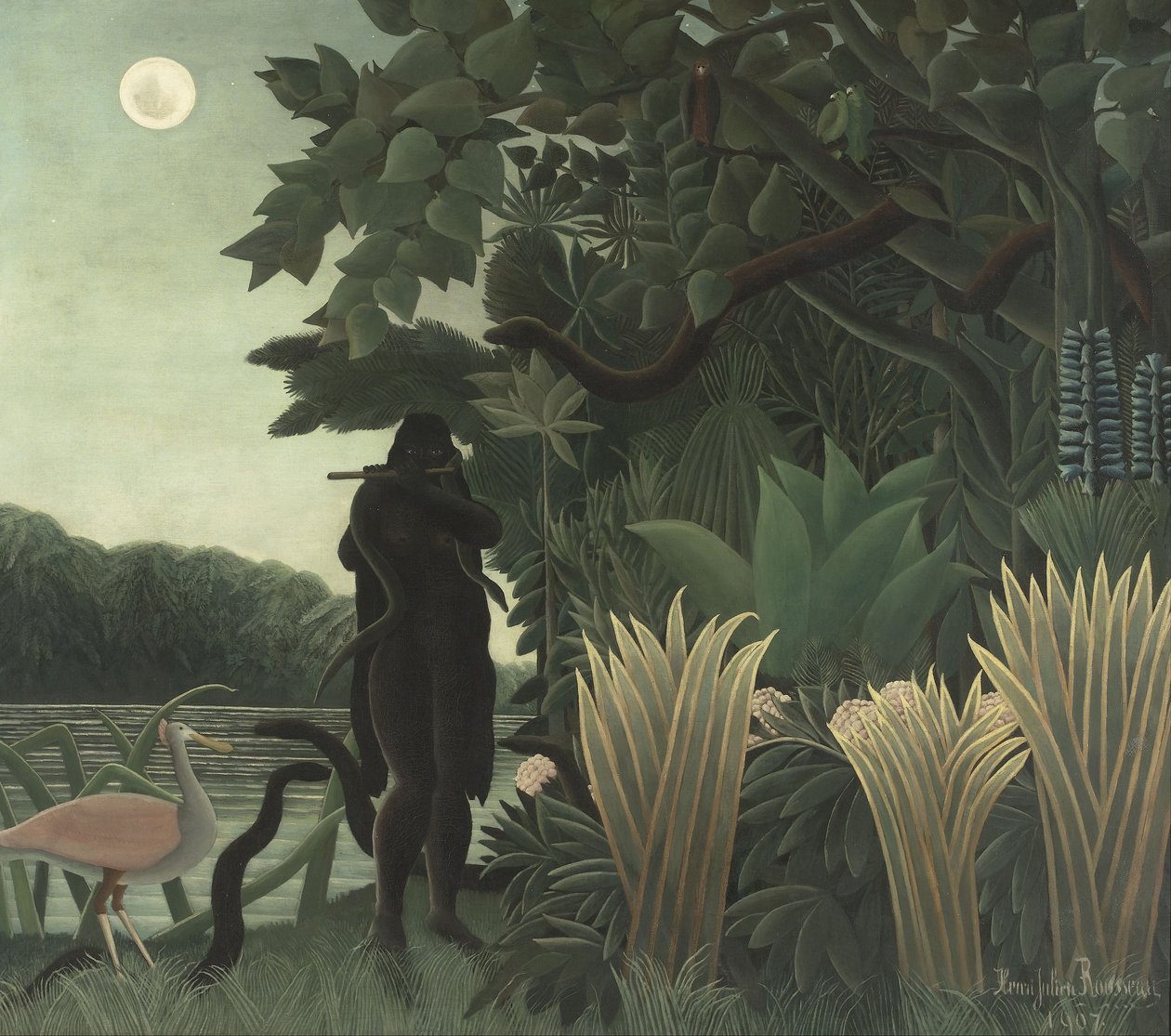 Yılan Oynatıcı, 1907 by Henri Rousseau