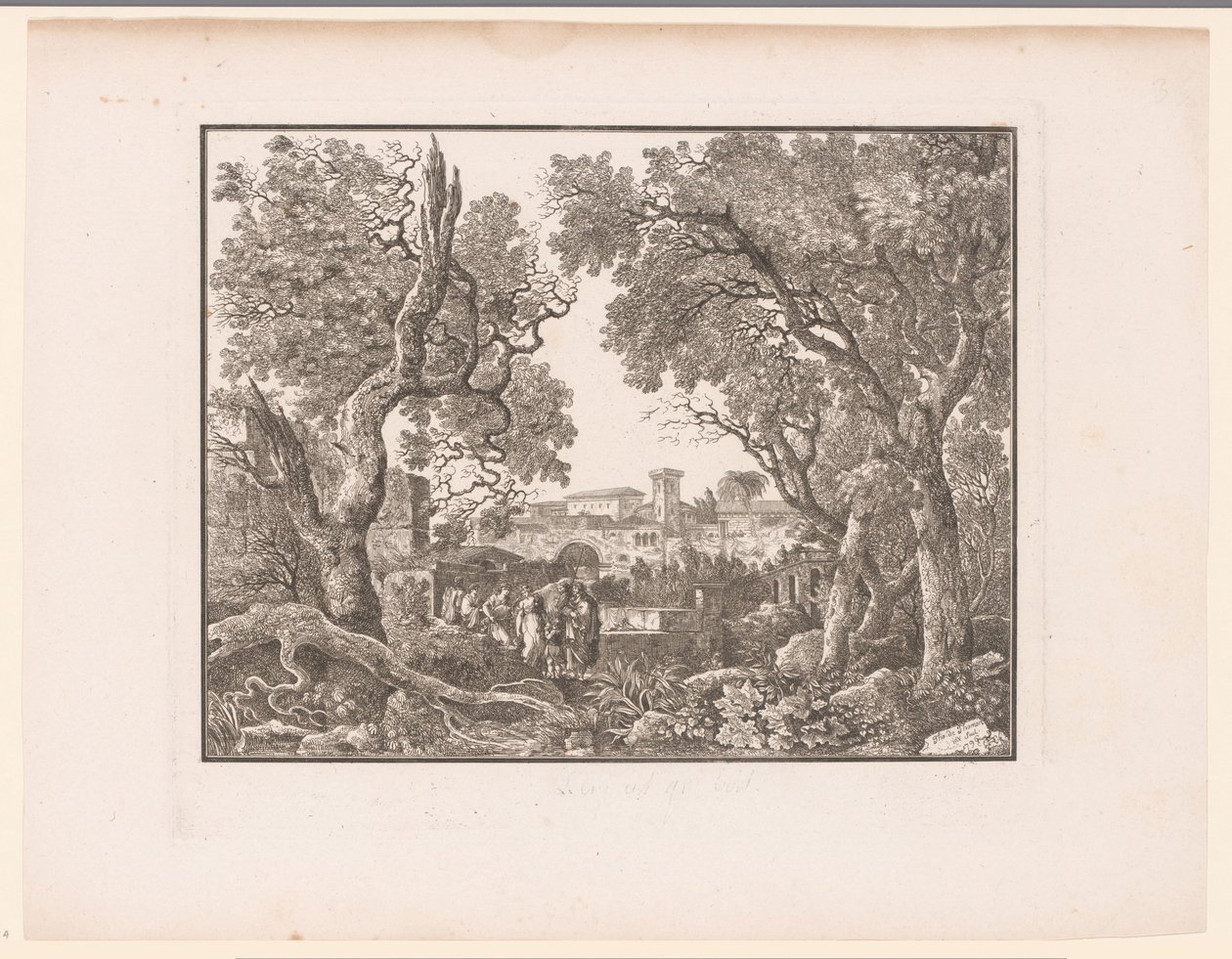Arka planda bir şehir olan manzara by Henri Thomann