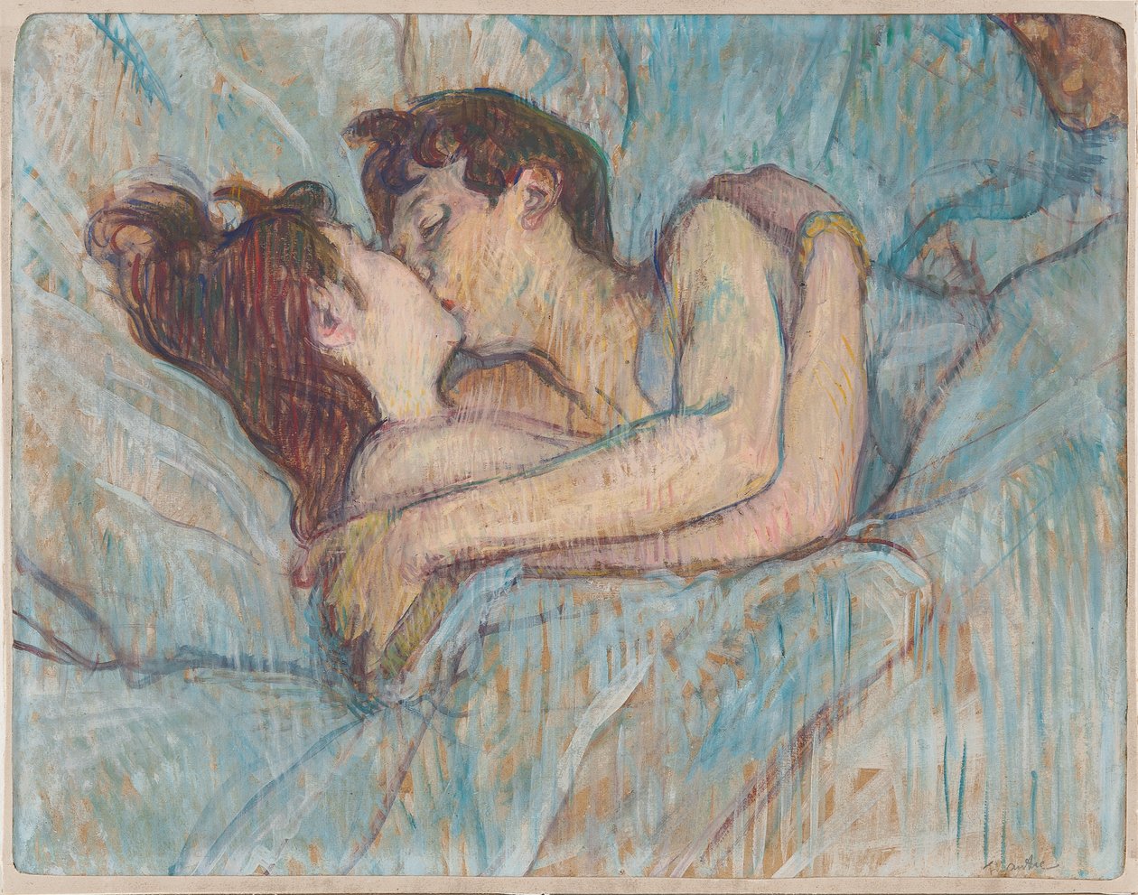Yatakta: Öpücük, 1892 by Henri de Toulouse Lautrec