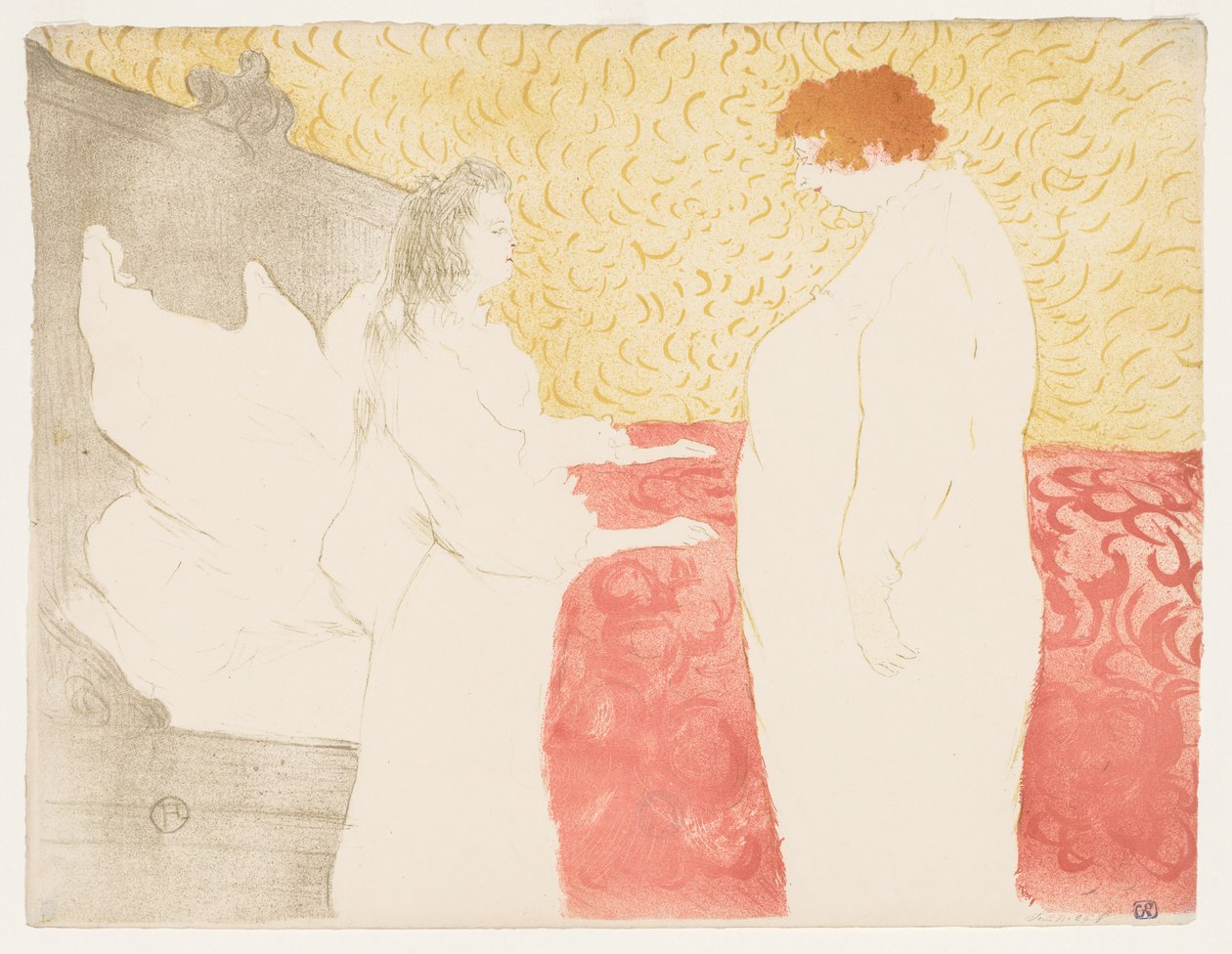 Elles: Yataktaki Kadın, 1896. by Henri de Toulouse Lautrec
