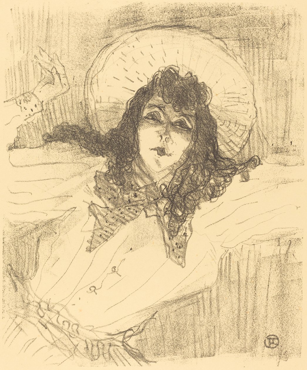 Eva Lavelliere, 1896. by Henri de Toulouse Lautrec