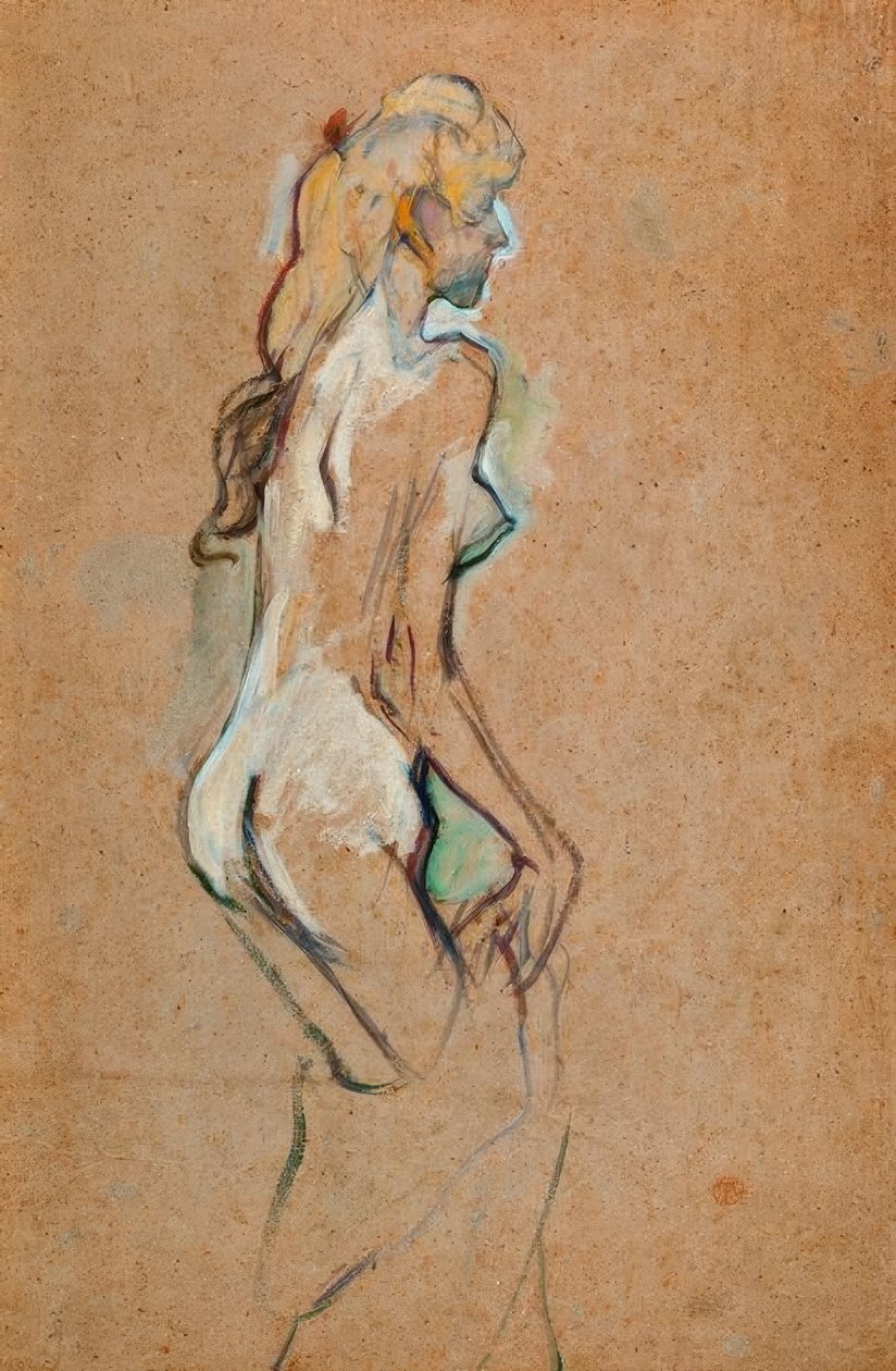 çıplak kız by Henri de Toulouse Lautrec