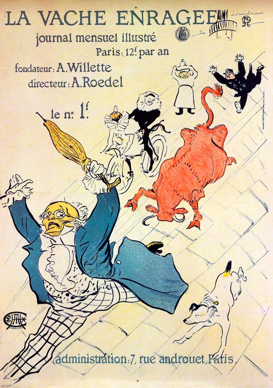 Deli İnek, 1896. by Henri de Toulouse Lautrec