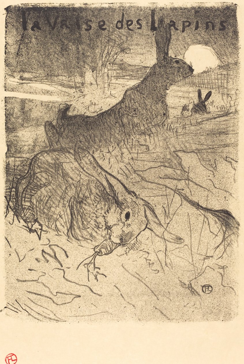 Tavşanların Valsi, 1895. by Henri de Toulouse Lautrec