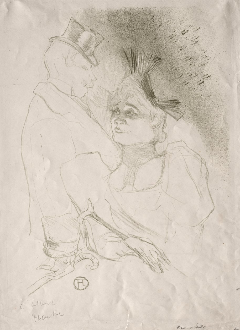 Borç veren ve Baron by Henri de Toulouse Lautrec