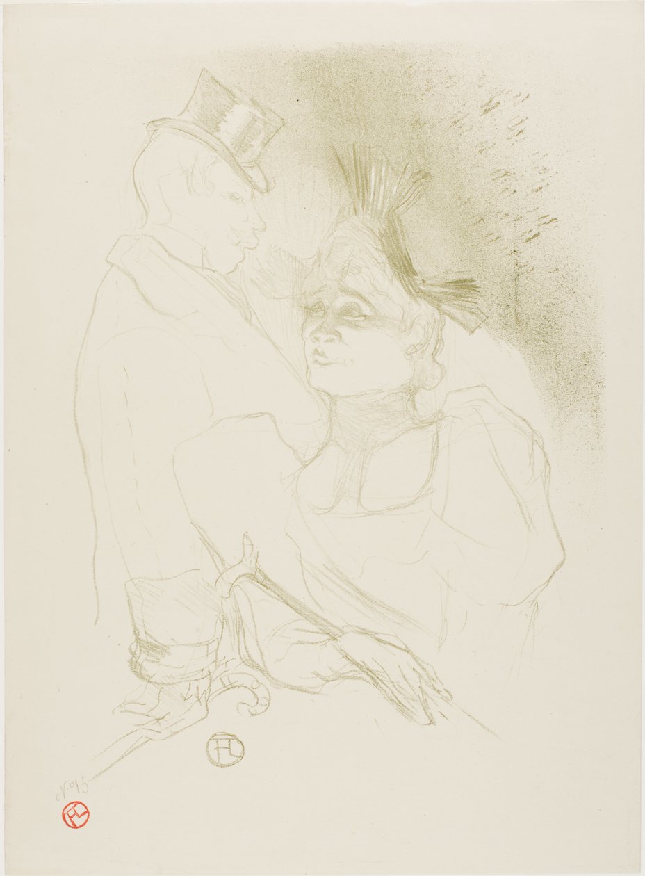Matmazel Borç Veren ve Baron by Henri de Toulouse Lautrec