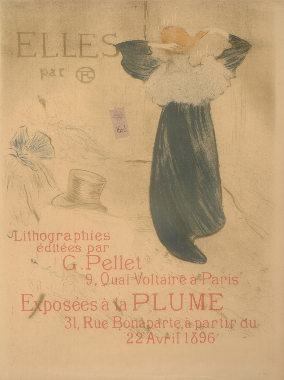 Elles için afiş, 1896. by Henri de Toulouse Lautrec