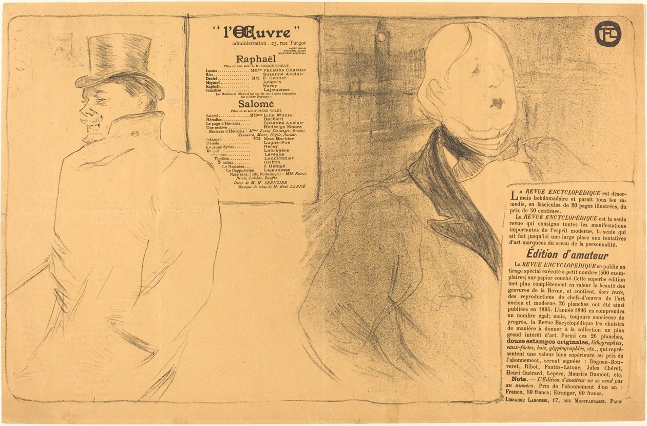 Raphael; salome by Henri de Toulouse Lautrec