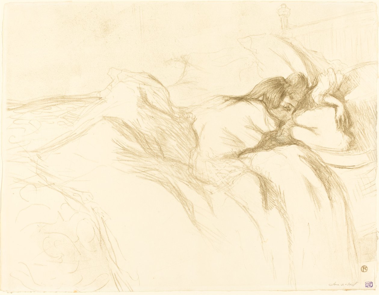 Uyuyan Kadın, 1896. by Henri de Toulouse Lautrec