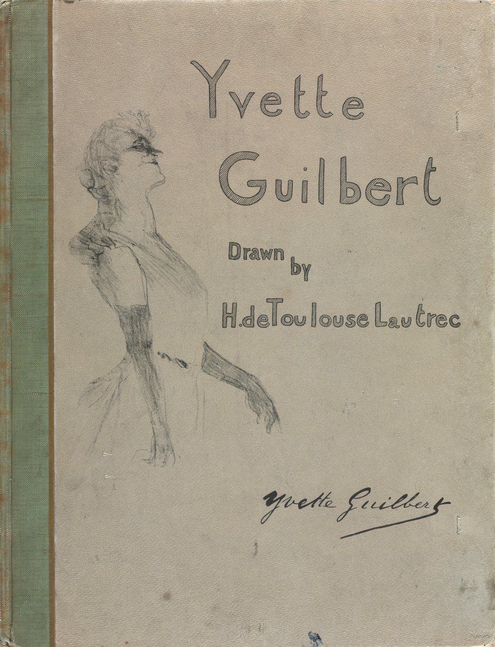 Yvette Guilbert-İngilizce Serisi: Kapak, 1898. by Henri de Toulouse Lautrec