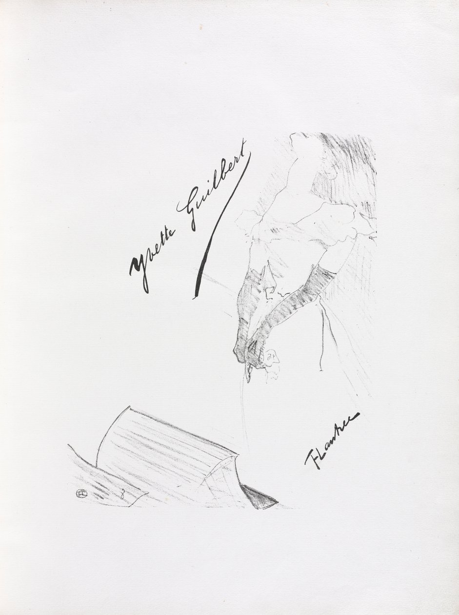 Yvette Guilbert-İngilizce Serisi: Frontispiece by Henri de Toulouse Lautrec