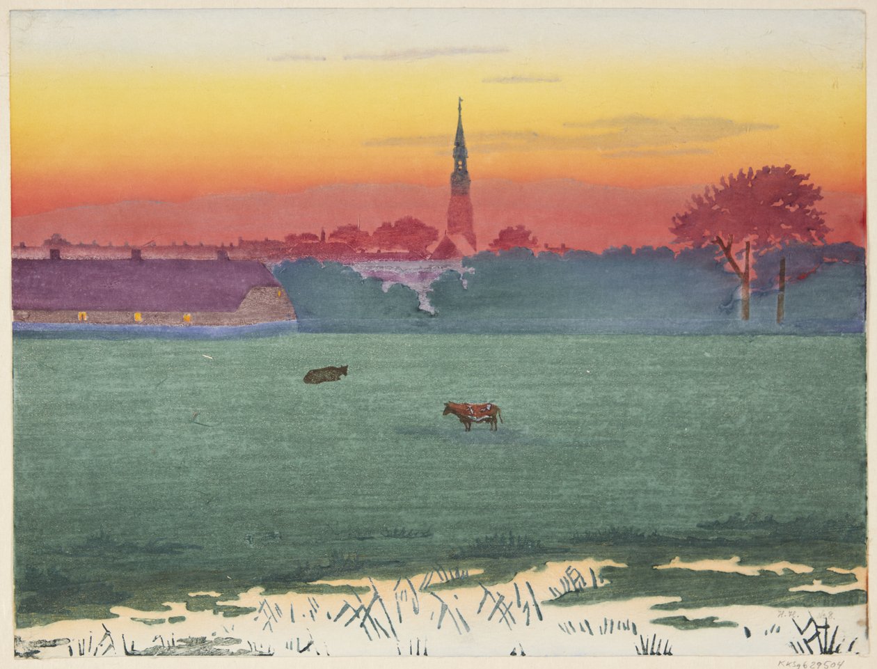 Bataklıkta pazar kasabası by Henriette Hahn Brinckmann