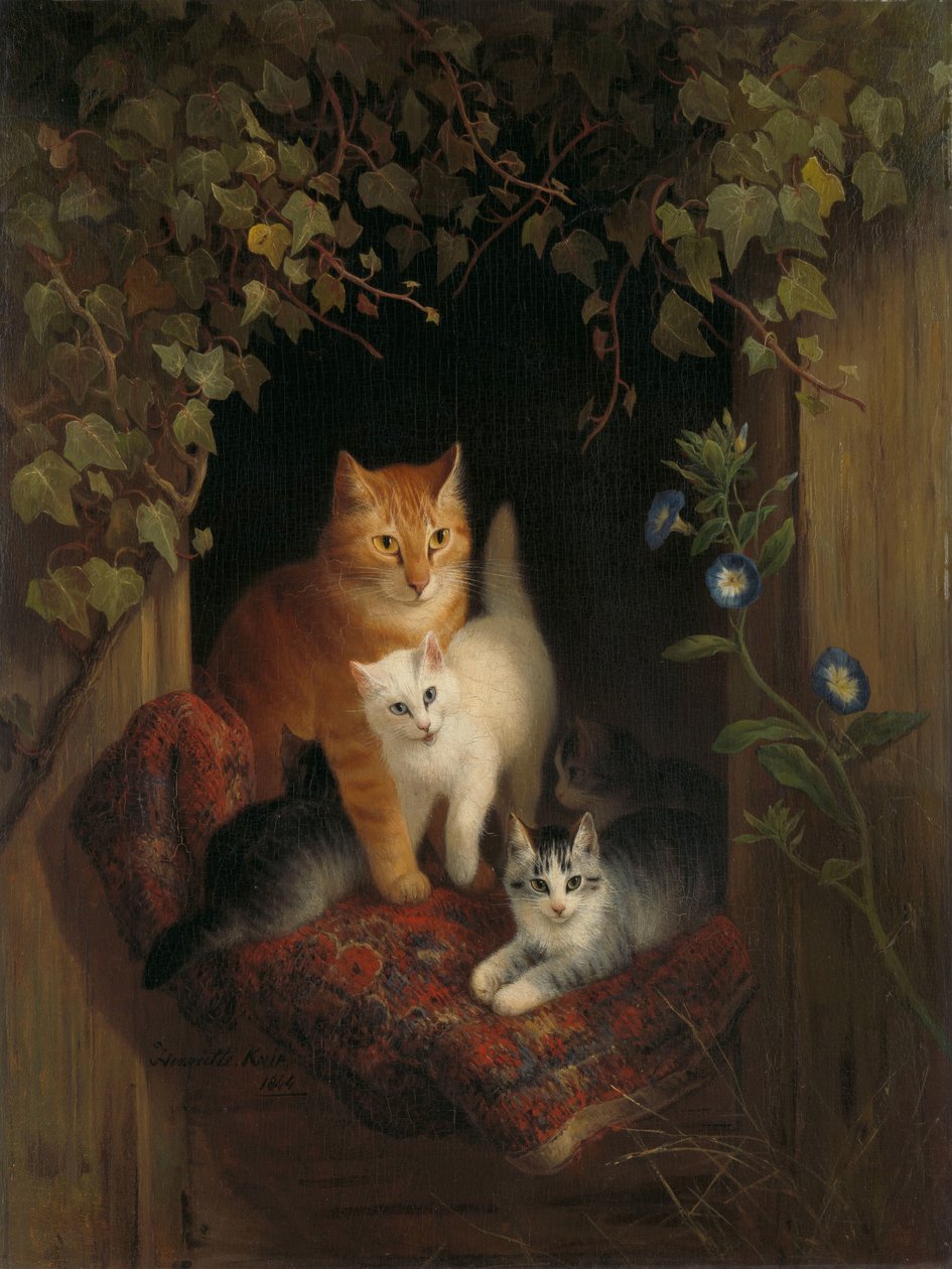Yavru kedi by Henriëtte Ronner