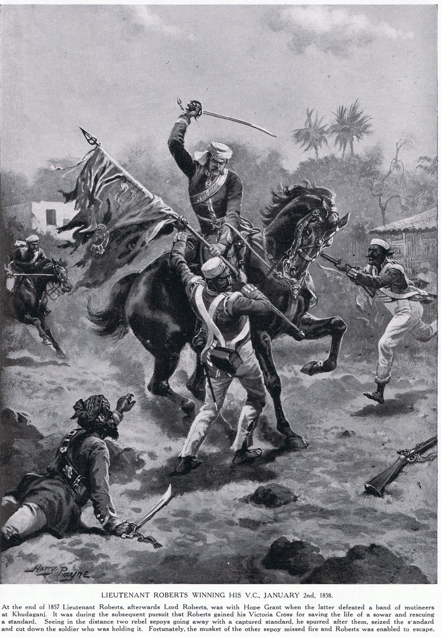 Teğmen Roberts VC'sini Ocak 1858'de kazanıyor by Henry A. Payne