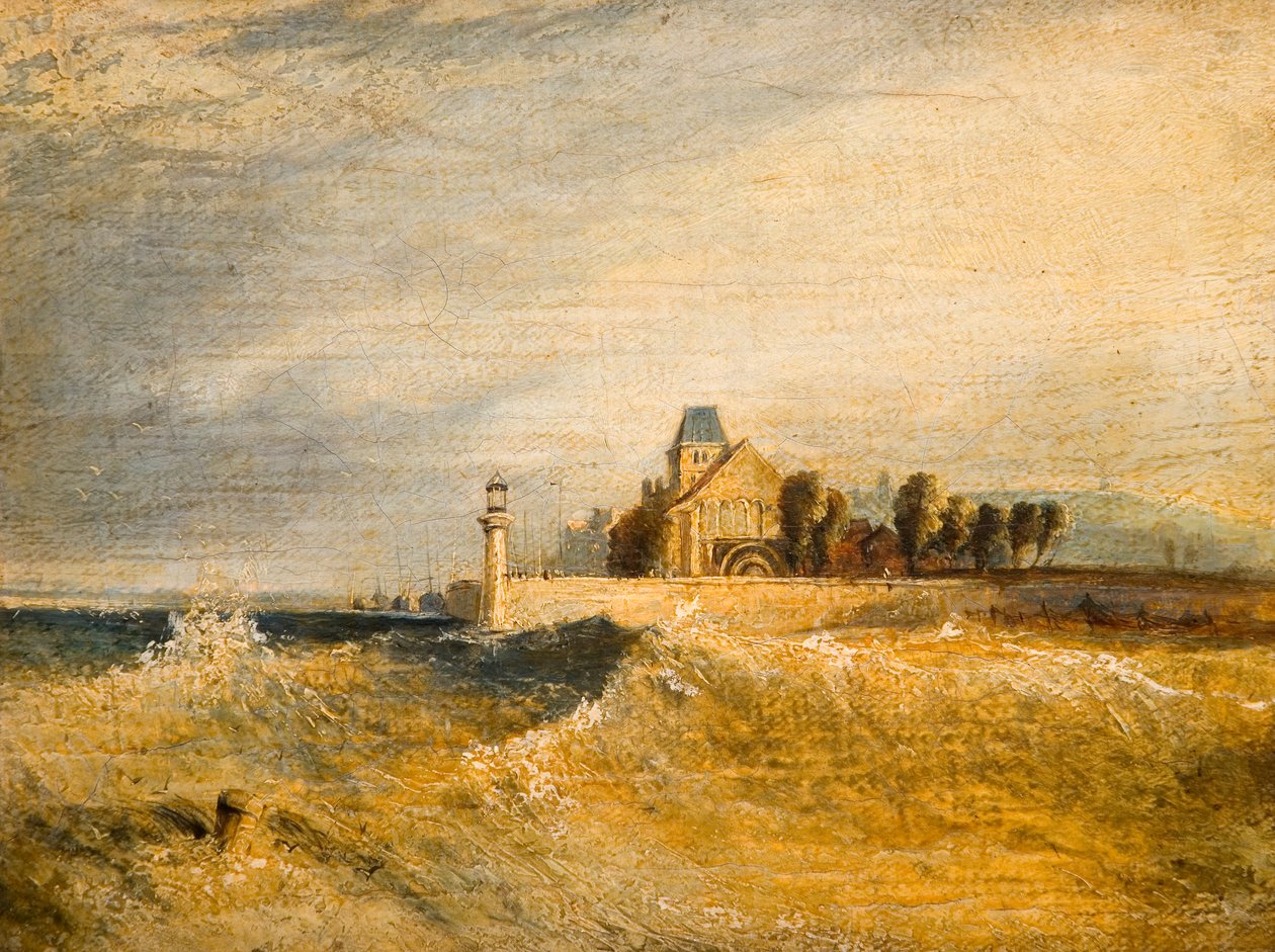 İskele ile Sahil Manzarası by Henry Dawson