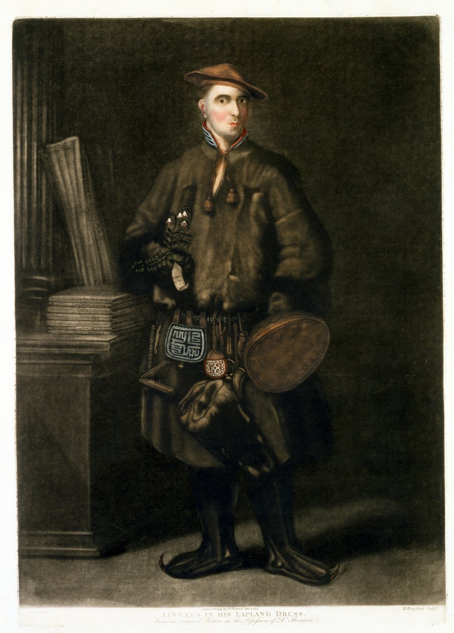 Carolus Linnaeus, Laponya elbiseli, pub. 1805 by Henry Kingsbury
