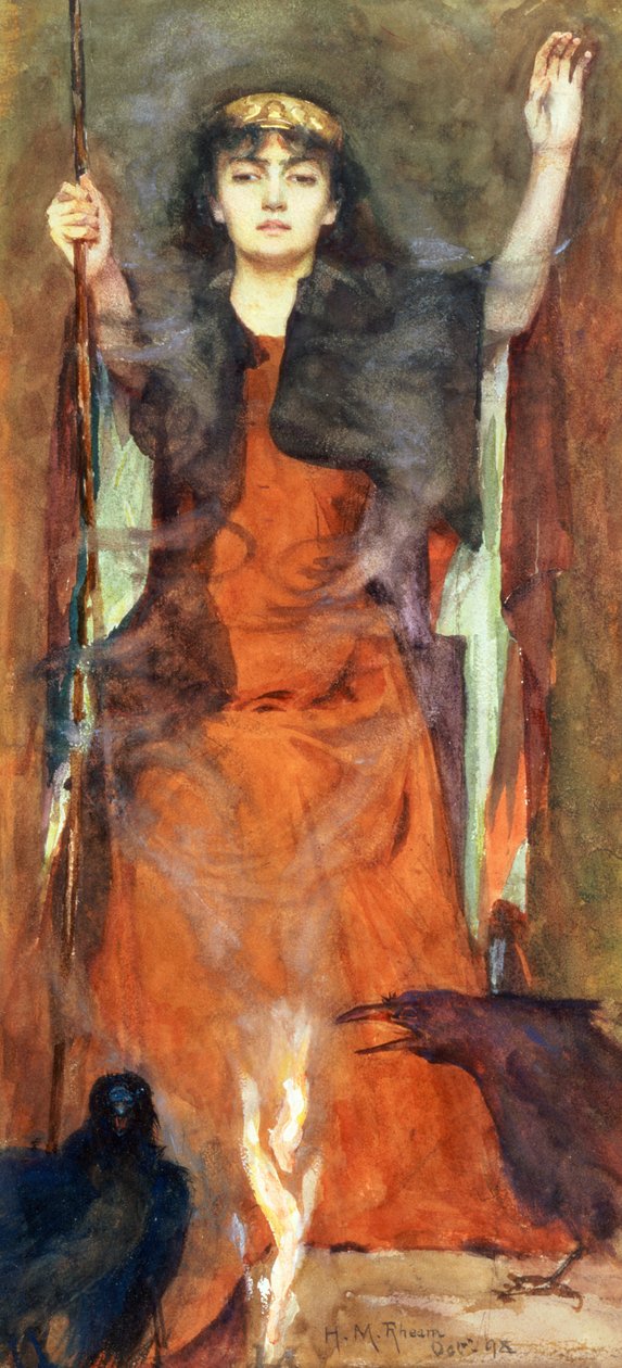 ದಿ ಸೋರ್ಸೆರೆಸ್, 1898 (ಕಾಗದದ ಮೇಲೆ wc ಉಂಡ್ ಗೌಚೆ) ಟರ್ಕ್ by Henry Meynell Rheam
