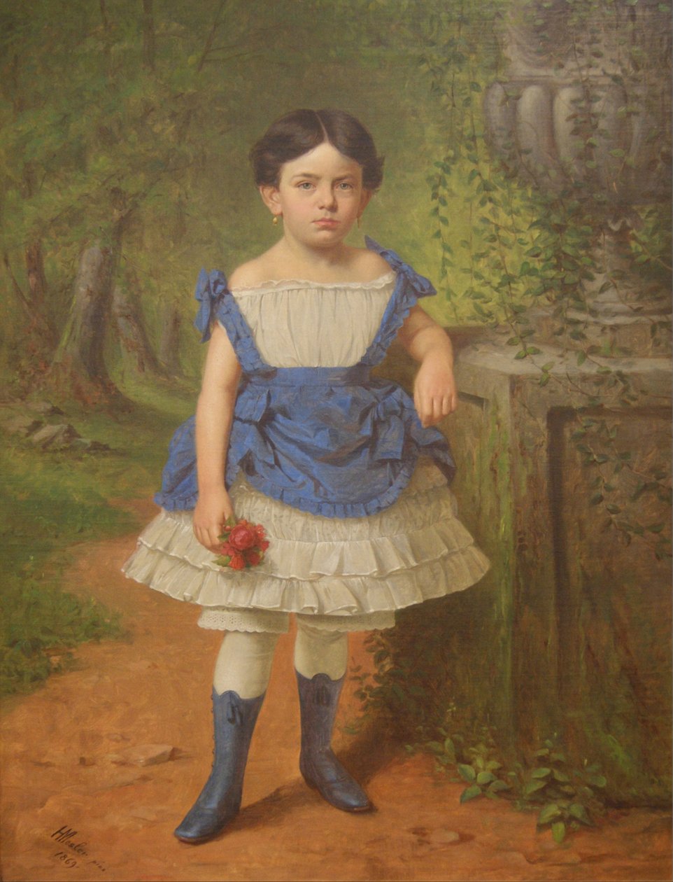 Elizabeth Moerlein Portresi, 1869 by Henry Mosler