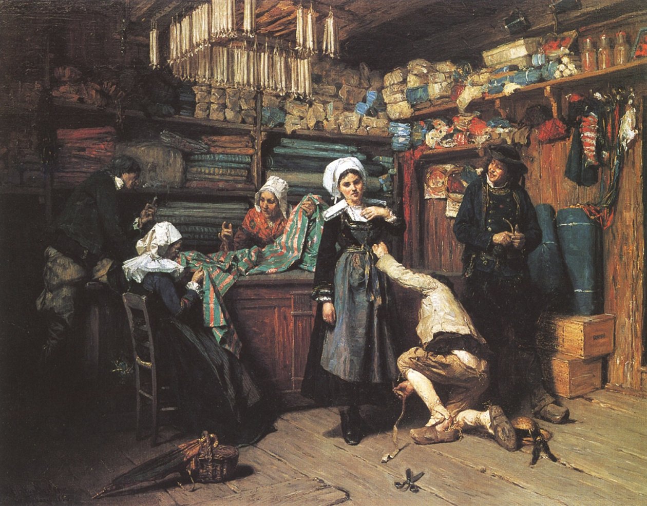 Gelinin Çeyizi, Brittany, 1880 by Henry Mosler