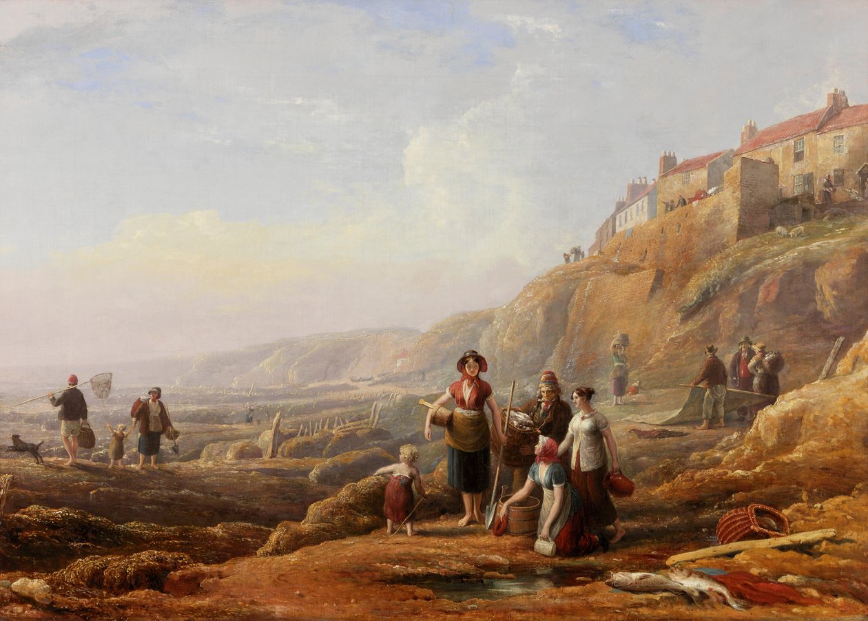 ಓಲ್ಡ್ ಕಲ್ಲರ್‌ಕೋಟ್ಸ್, ಸ್ಪೇಟ್ ಗ್ಯಾದರರ್ಸ್ ಟರ್ಕ್ by Henry Perlee Parker