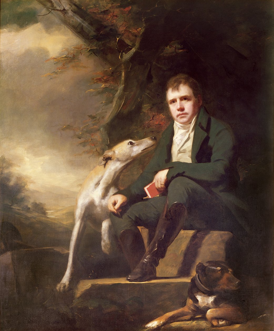 Sir Walter Scott ve köpeklerinin portresi by Henry Raeburn