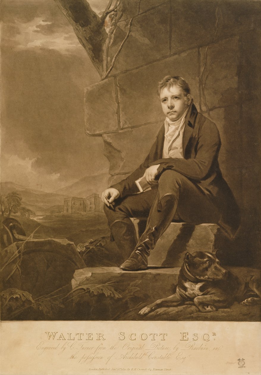 Sir Walter Scott, Charles Turner tarafından kazınmış, 1810 by Henry Raeburn
